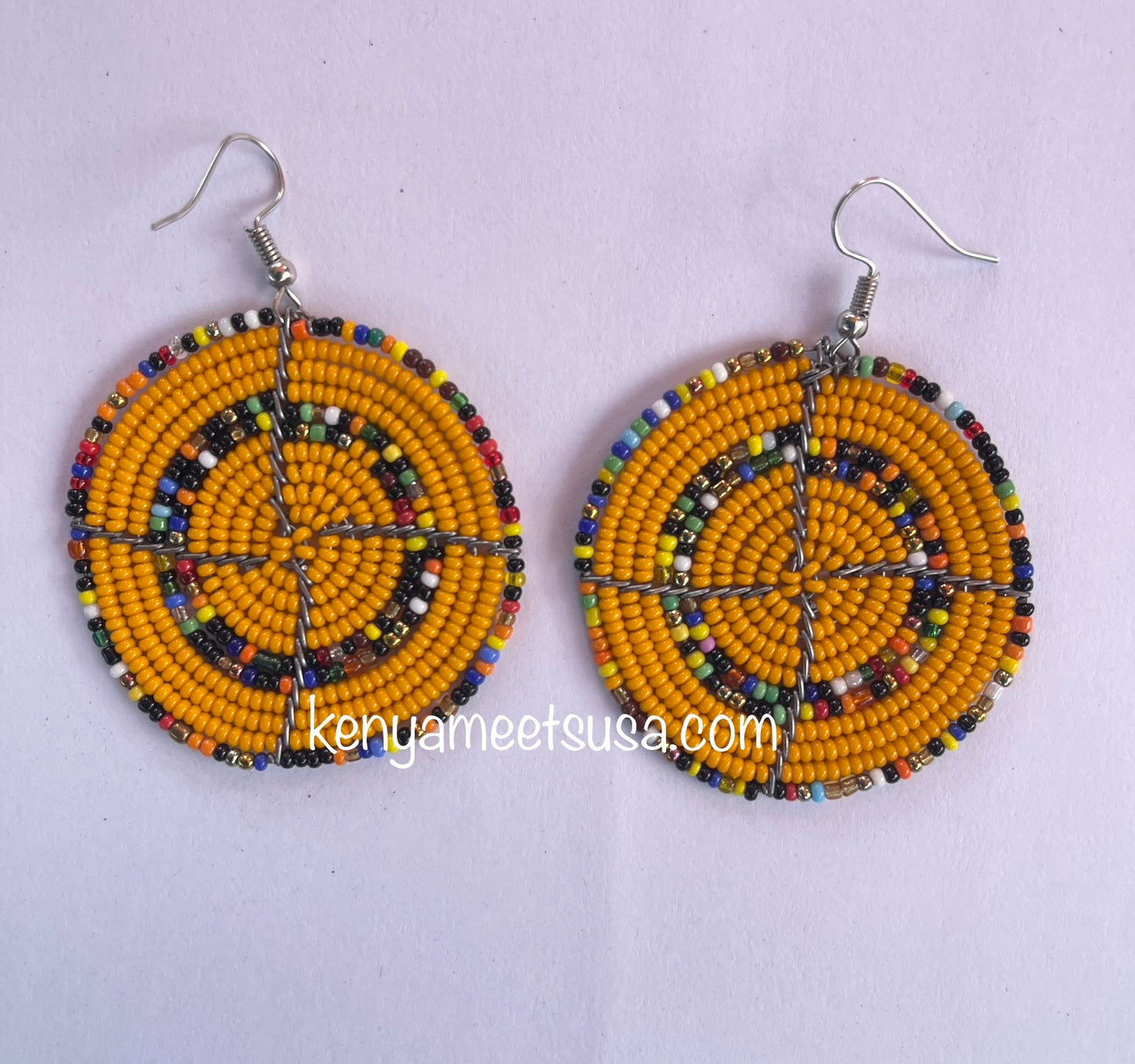 Round Beaded Earrings