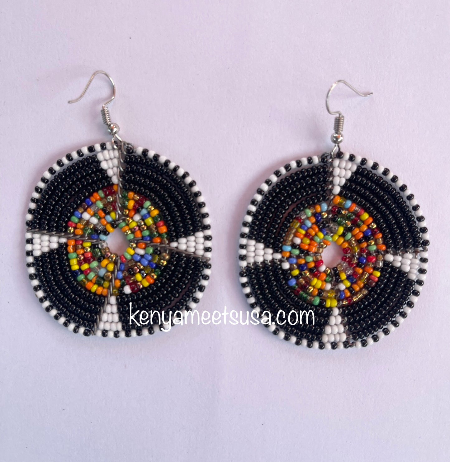 Round Beaded Earrings