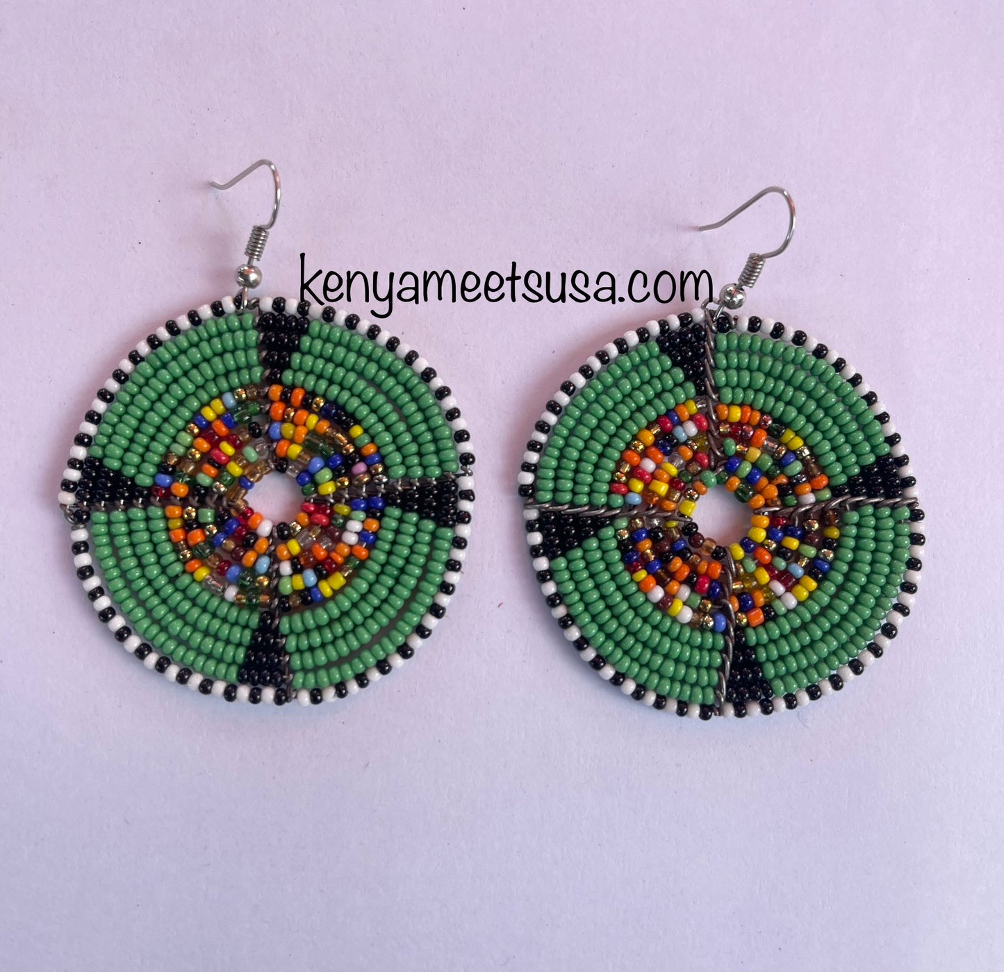 Round Beaded Earrings