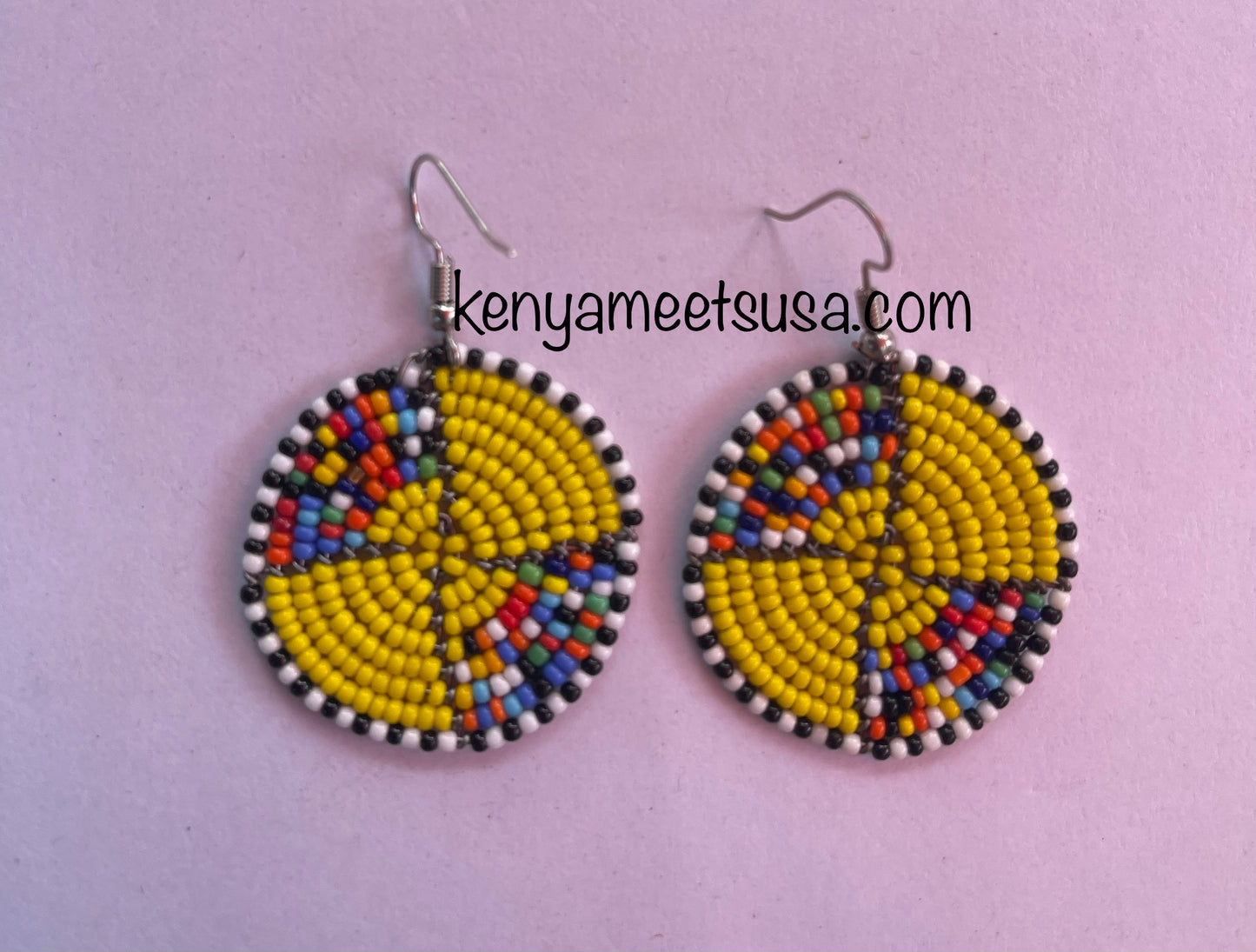 Round Beaded Earrings