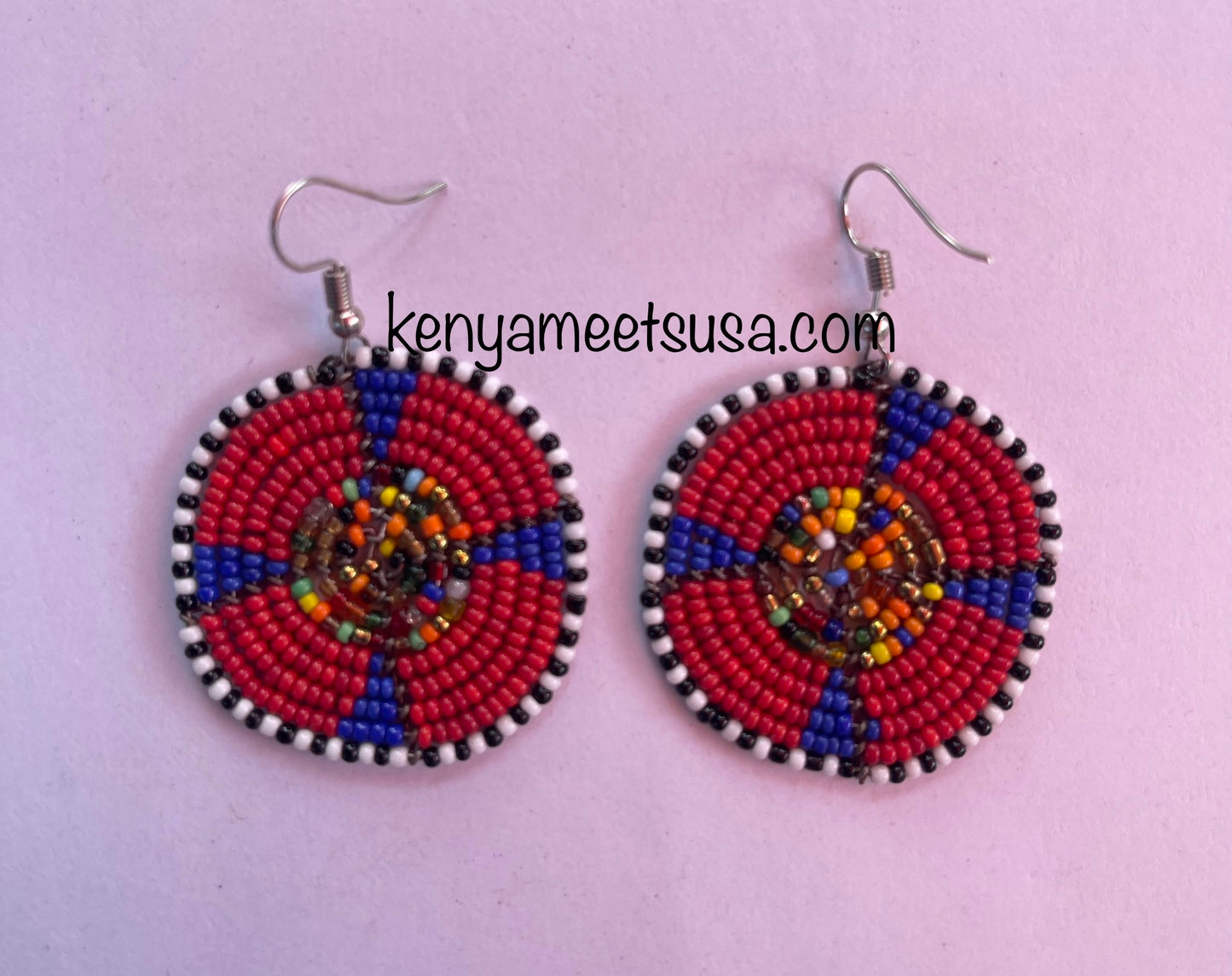 Round Beaded Earrings