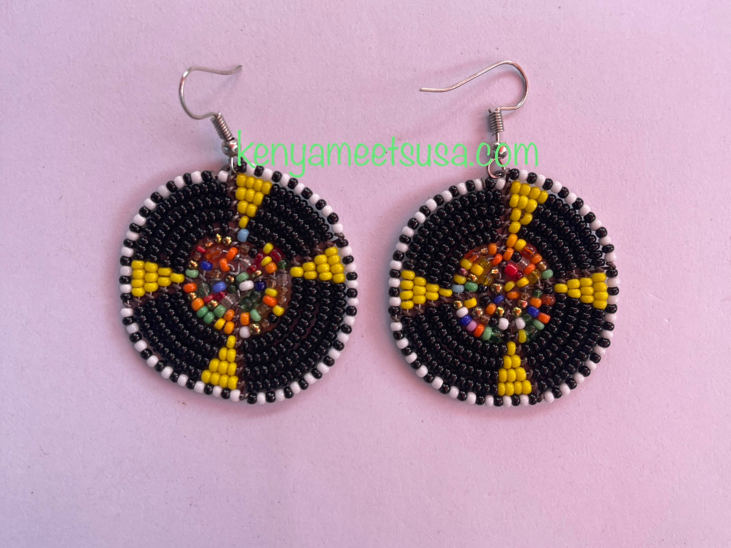 Round Beaded Earrings