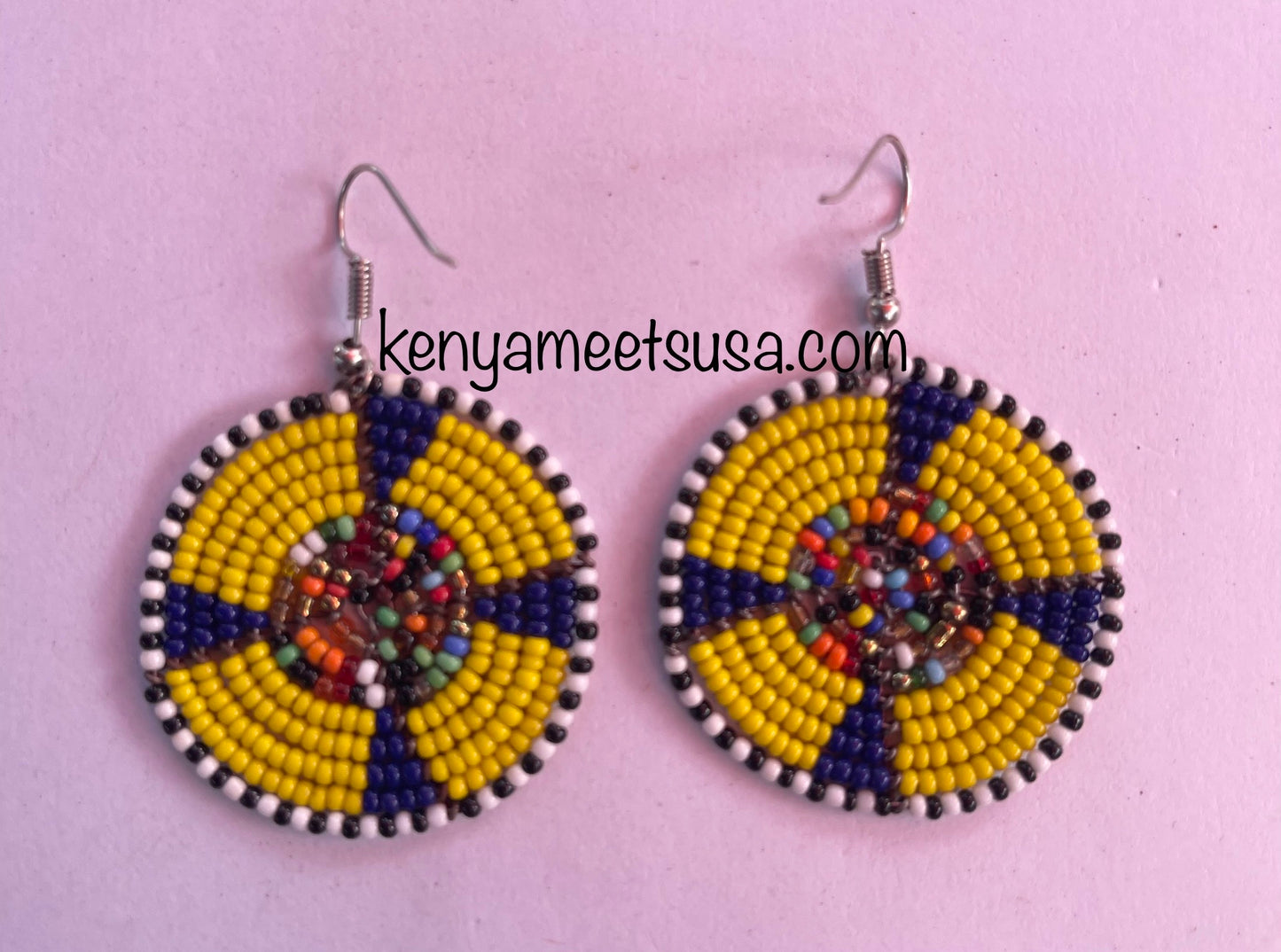 Round Beaded Earrings