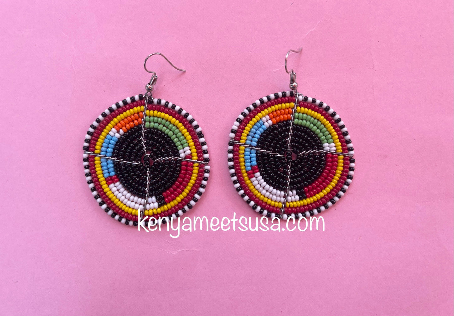 Round Beaded Earrings