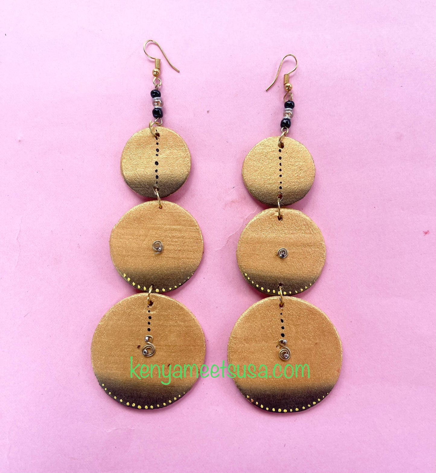 Linked Circles Wooden Dangles