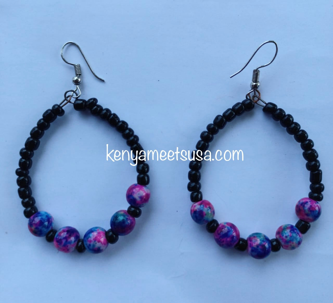 Vibrant Centerpiece Hoop Earrings