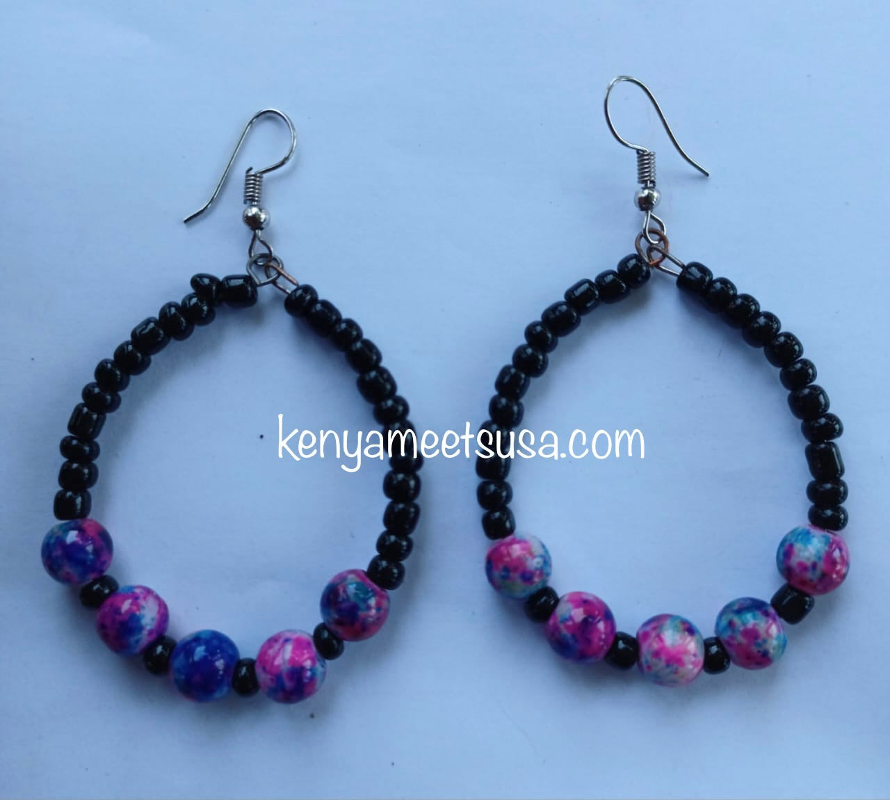 Vibrant Centerpiece Hoop Earrings